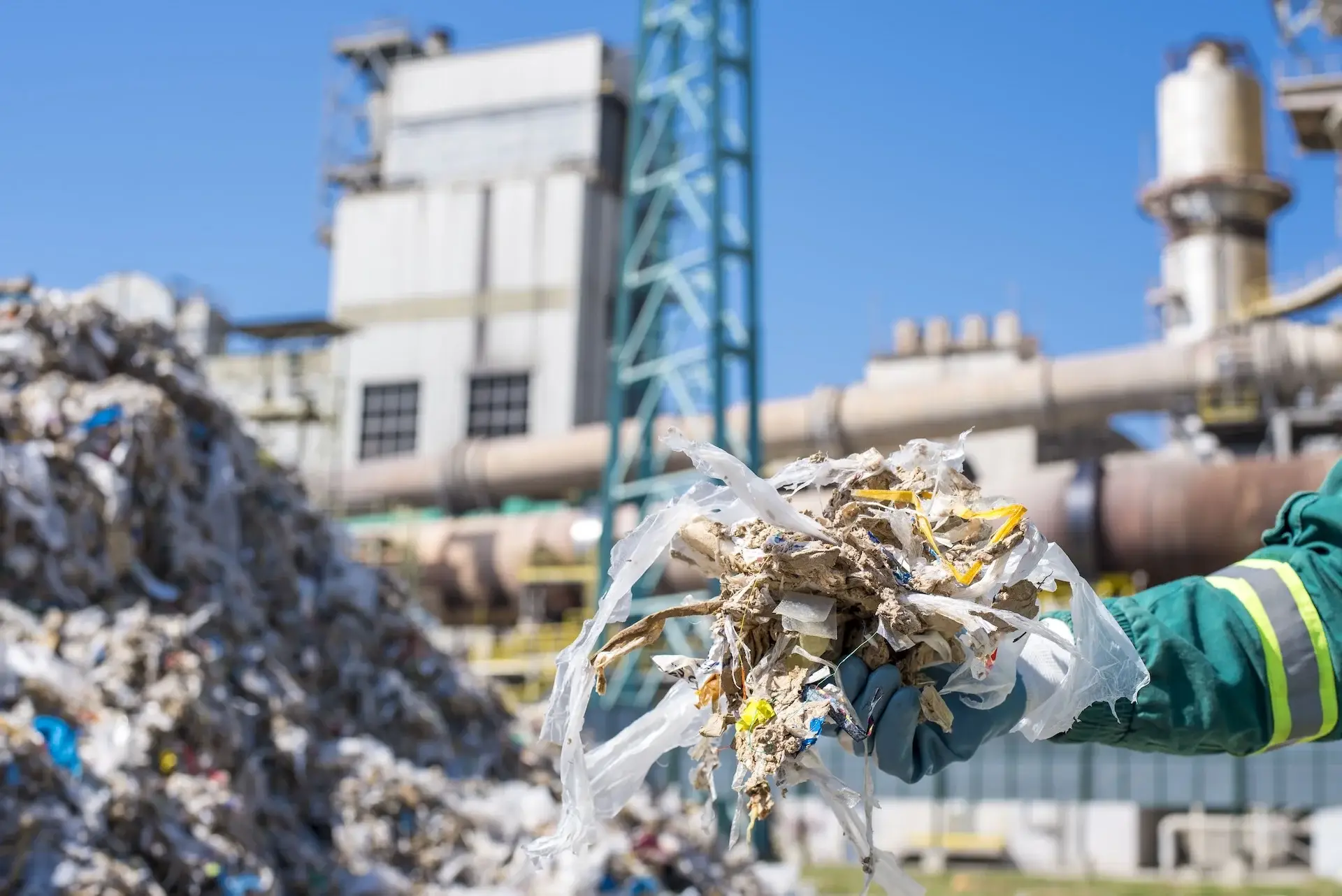 selective-focus-shot-person-wearing-gloves-holding-shredded-municipal-waste